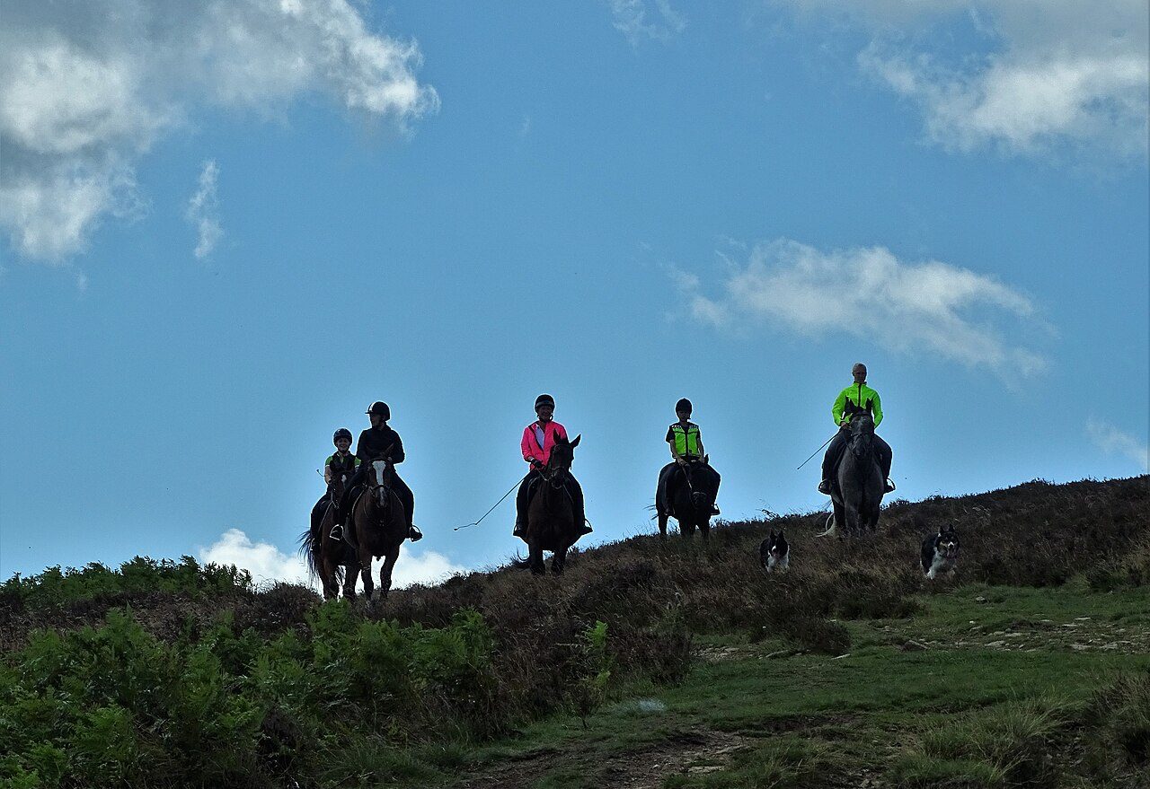 Horse riders descending from Totley Moor — photo Neil Theasby / Geograph, CC BY-SA 2.0